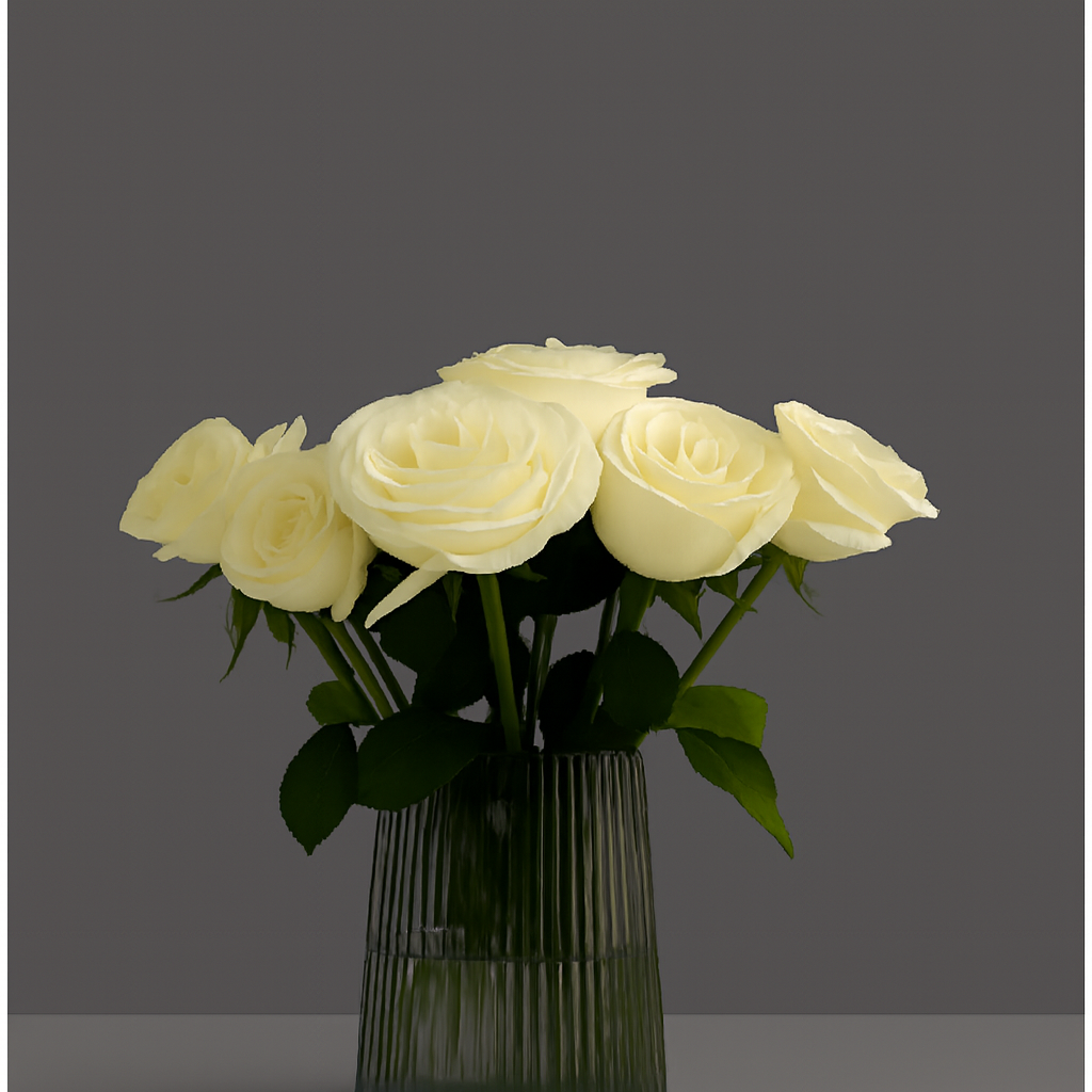 Bouquet de roses blanches