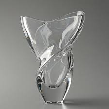 Vase en verre torsadé